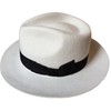 Classic White Men's Wool Felt Godfather Gangster Mobster Gentleman Fedora
