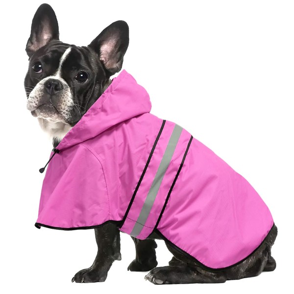 Ezierfy Waterproof Dog Rain Coat - Reflective Adjustable Pet Raincoat