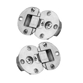 2 Pcs 90 Degree Adjustable Back Flap Hinge 90 Degree Page Turning Axis Adjustable Cabinet Door Hidden Hinge Dedicated Table Drop Hinge for Folding Dining Table with Mounting Screws