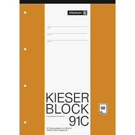 Brunnen 1042931 Kieser Block T-Accounts (A4, 50 Sheets, 10 T-Accounts per Page, 80 g/m², Perforated)
