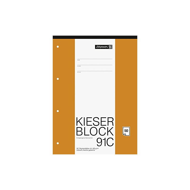Brunnen 1042931 Kieser Block T-Accounts (A4, 50 Sheets, 10 T-Accounts