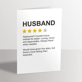 Funny Card for Husband - Product Star Rating Review