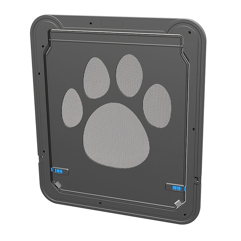 Pet Screen Door Magnetic Flap Screen Automatic Lockable Black Door