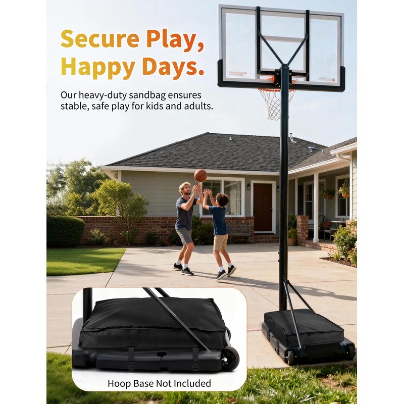 Evekea Basketball Hoop Sandbag, Durable Weighted Base Bag, Hold 300+