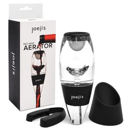 ﻿Joejis Wine Aerator with Drip Stand - Instant Wine Filter to Remove Bitter Tartrate Crystals & Oxygenise Wine in Seconds - Gift Box