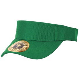 TOP HEADWEAR Solid Adjustable Blank Visor, Kelly Green