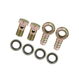 INFINAUTO M16x1.5 16mm Car Banjo Bolt Hose Barb Fittings Adapter (Set of 2) Stylish Design