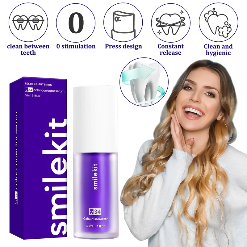 Colour Corrector Serum Purple Toothpaste White Teeth Whitening Whitening Toothpaste
