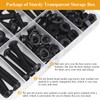 172 Pieces M6 Screws Nuts Washers Set Black, Sutemribor M6