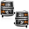 Unbranded For 2014-2015 Chevy Silverado 1500 Chrome Headlights Headlamps Assembly