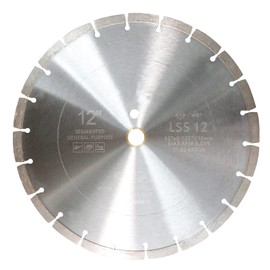 12 Inch Diamond Concrete Saw Blade,12 Inch Masonry Blade with 5/8 inch Arbor,Sharp Tile Saw Blade Dry or Wet Cutting for Brick Paves Concrete Stone Block Marble Granite (LSS12)