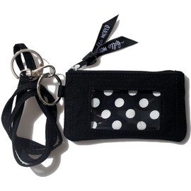 Lanyard Wallet for Women, id Wallet for Women,lanyards for id Badges with Holder,Wallet lanyards for Women (Black)