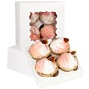 Gcardist Automatic Popup 4 Cupcake Boxes with Window White Pack