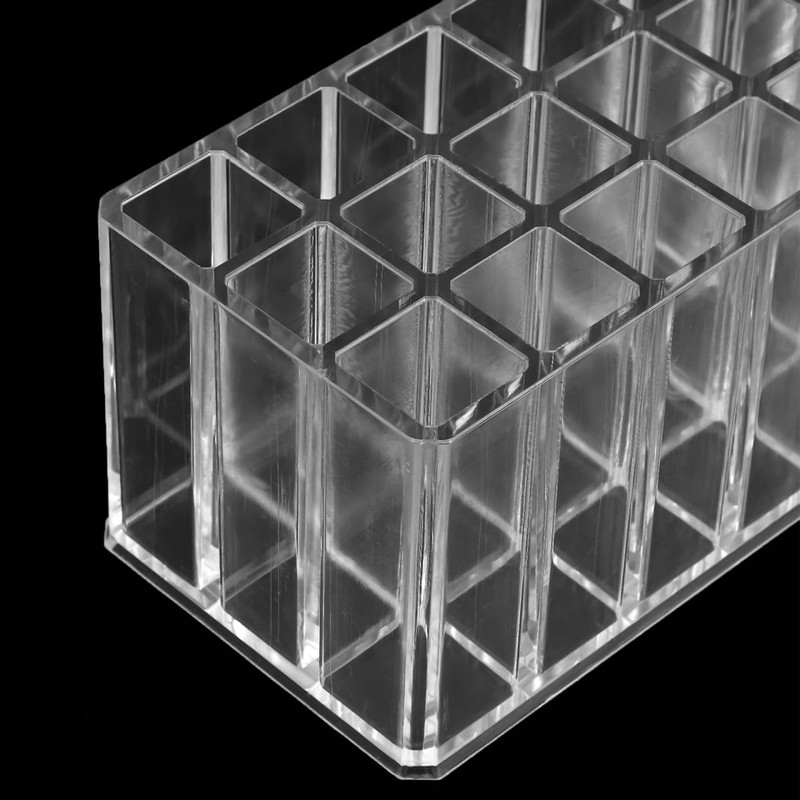 ULTECHNOVO Lipstick Organizer - 24 Grids Lipsticks Holder - Clear