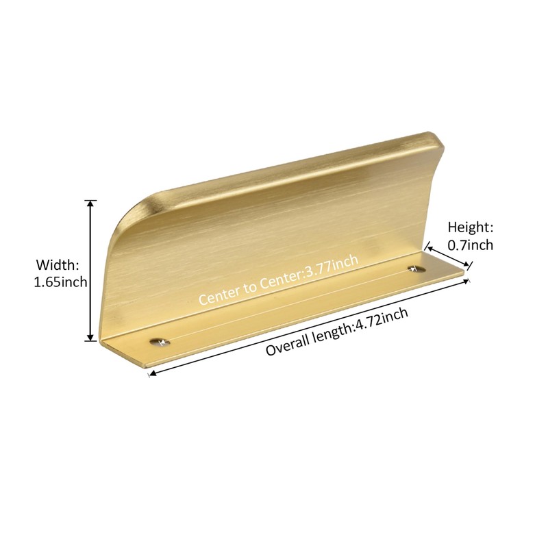 Sunlithor Edge Finger Tabs Pulls for Cabinet Kitchen Hardware Drawer