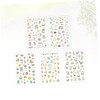 Healeved 5sheets Easter-Themed Nail Stickers of Glow Dark Manicure Decals