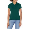 IZOD Junior's Uniform Short Sleeve Interlock Polo, Forest Green, Large