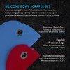 Messermeister Silicone Bowl Scraper Set - Includes Large Blue Scraper