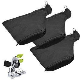 3 PCS Dust Bag,Evolution Mitre Saw Dust Bag,Mitre Saw Dust Bag,Evolution Dust Bag,Easy Carry and Store,for Belt Sander Parts Miter Saw Accessories,Suitable for 255 Model(Black)