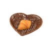 1PCS Heart Shaped Rattan Basket,Heart-Shaped Woven Storage Basket Simulation Rattan