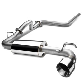 Auto Dynasty 4.5 inches Rolled Muffler Tip Catback Exhaust System Compatible with 2000-2005 Dodge Neon SOHC 00-05