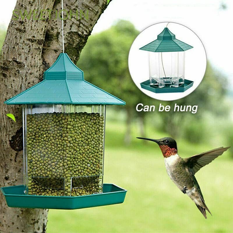 AIMALL Hanging Wild Bird Feeder, 7.48in x 9.05in Gazebo Shape