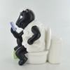 Comical Sheep On Toilet Figurine
