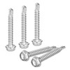 uxcell 50Pcs #8 x 1-1/4" Self Drilling Screws, 410 Stainless