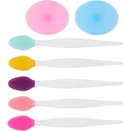 Mini Juego de Cepillos de Limpieza Facial - Juego de Cepillos Exfoliantes Faciales de Silicona Limpiador Facial de Silicona Cepillo de Limpieza Facial Juego de Cepillos Exfoliantes de Labios Y Nariz