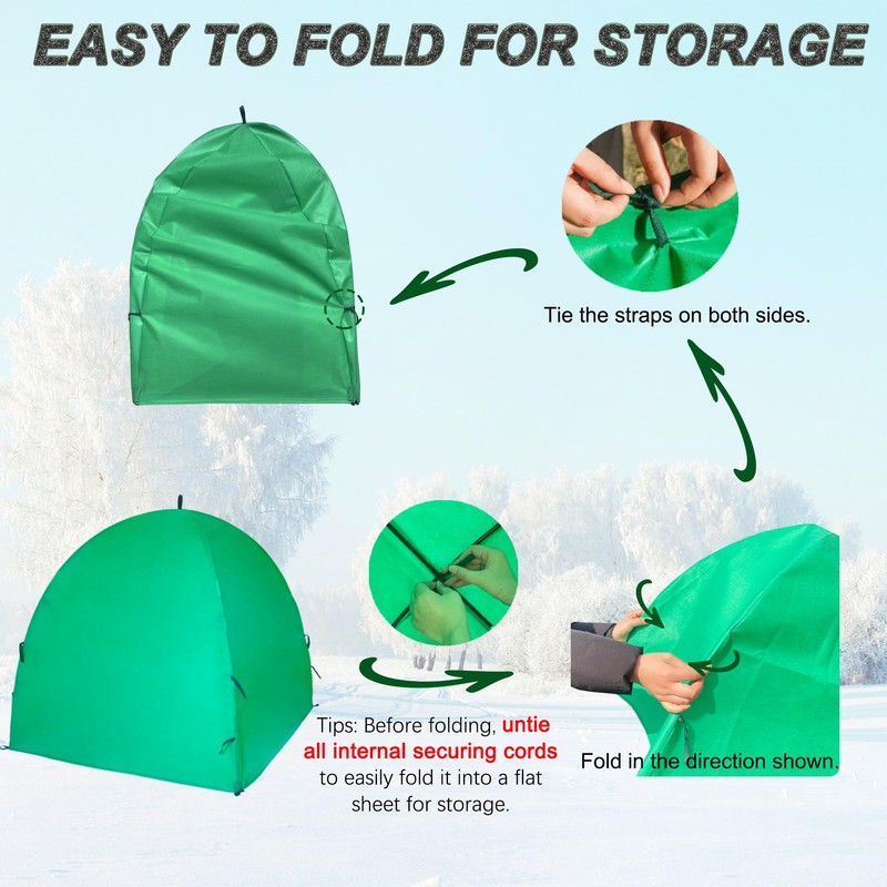 59″*59″*60″ Large Winter Plant Warm Covers with Air Hole for