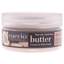 Cuccio Naturale Butter Babies - Ultra-Moisturizing, Renewing Scented Body Cream - Deep Hydration For Dry Skin Repair - Made With All Natural Ingredients - Tower Coconut & White Ginger - 1.5 Oz