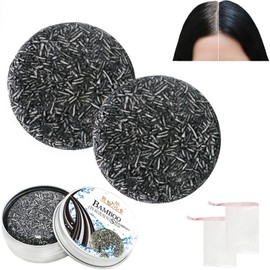 Anti Grey Bar, Hair Darkening Shampoo Bar, Grey Hair Reverse Bar, Natural Grey Hair Removal Soap, Charcoal Shampoo Bar for Moisturising, Grey Hair, Pack of 2