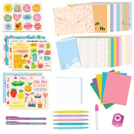 Mindful Me BFF Card Making Kit – Creative DIY Kit for Kids with Cards, Stickers, Markers, and More – Perfect for Ages 6-12