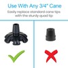 Walking Cane Tips 3/4 inch Heavy Duty, Quad Cane Tips