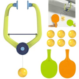 2025 New Door Pong Game, Adjustable ping Pong Doorway Game, Hanging Table Tennis Trainer Portable Set with 2 Pcs Racket & 6 Pcs Balls, Portable Door Frame Ping Pong Exerciser for Indoor Fun