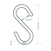 Pack of 100 S-Hooks Metal Hales S Shaped Diameter 2