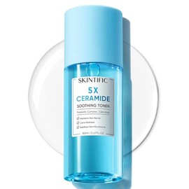 Skintific T?nico Facial con 5X Ceramidas 80ml, T?nico Hidratante y Calmante con Centella Asi?tica y Cal?ndula, Alivio Instant?neo de Rojeces, Reparaci