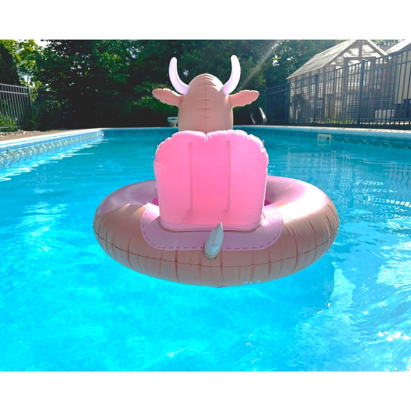 NPW Drinking Buddies Rodeo Bull Pool Flotador Flotador Inflable Flotador