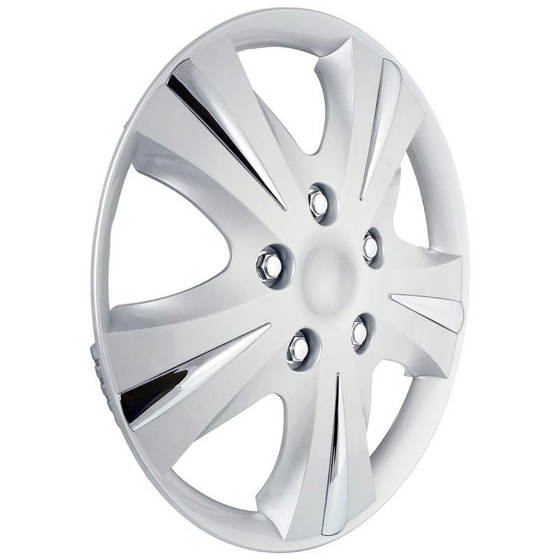 Custom Accessories 4-Pack 15" SGT-5 Wheel Covers, Replacement Hubcaps for