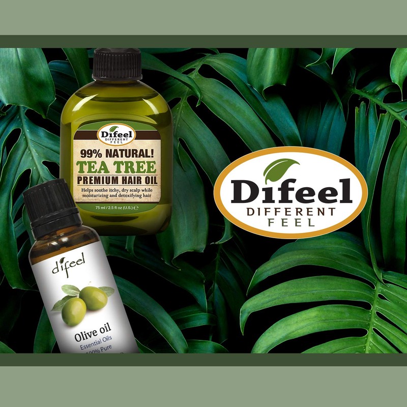 Difeel Premium Natural Hair Oil - Castor Oil and Tea