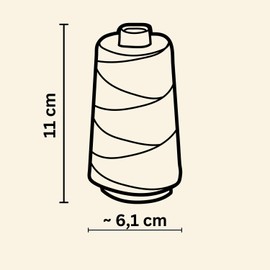 Overlock Thread, 4 Cones of 3000 Yards / 2743.2 m, Total 12,000 Yards / 10972.8 m, 26 Colours To Choose From