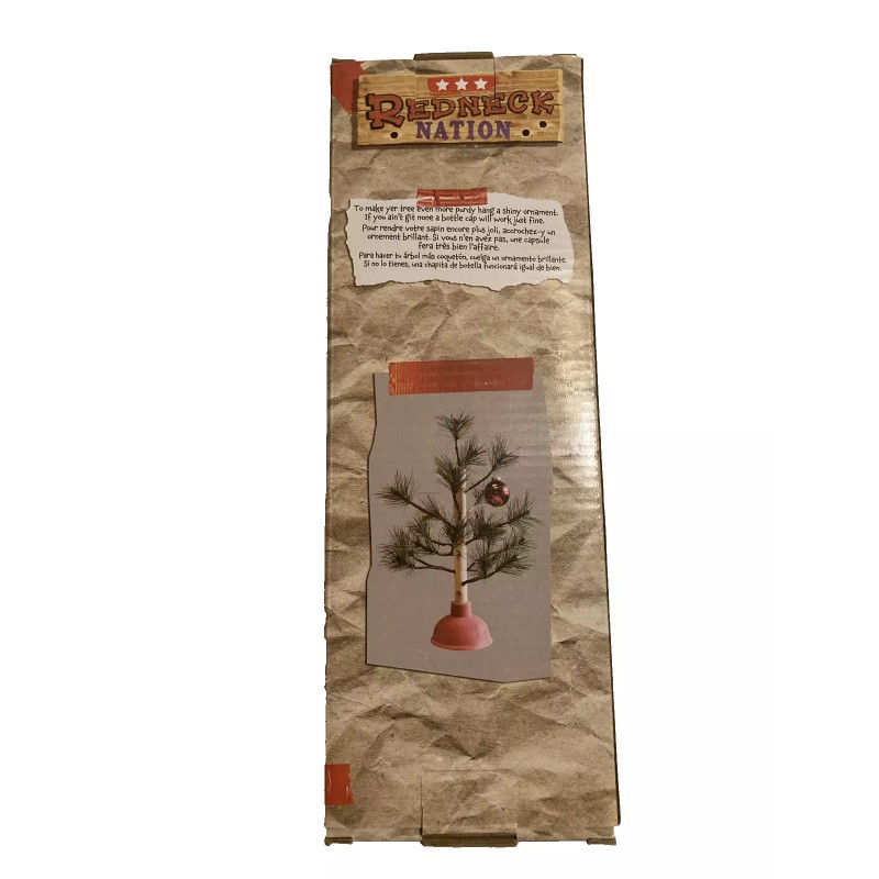 Redneck Nation 15” Humorous Novelty Plunger Holiday Christmas Tree Gift