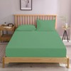 MIKI WELL Double Fitted Sheet Deep - Green Bottom Sheet