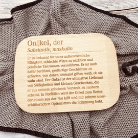 Schneidebrett Onkel | individuelles Geschenk zum Geburtstag oder Weihnachten | Frühstücksbrett aus Holz mit Gravur