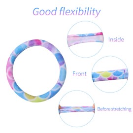 Nenjindz Thick Cotton Hair Bobbles Women Soft Premium Stretchy Ponytail Holder, Seamless Hair Bands Strong Stretch Elastic Hair Bobbles for Thick & Curly Hair (Multi-Colour, 54 Pieces)