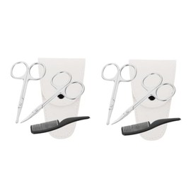 8 Pcs Nose Hair Trimmer Portable Beard Scissors Precision Cutting for Beard Scissors Set Stainless Steel Perfect for Hair Salons Home Use