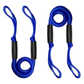 Bungee Dock Line Boat Accessory Marine Mooring Rope Boating Gift for Men,Perfect for Kayak,Watercraft PWC,SeaDoo,Jet Ski,Pontoon,Canoe,Power Boat,WaveRunner,Dinghy,Bass Boat,2 PCS (Blue)