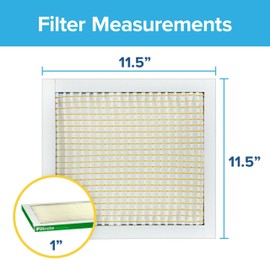 Filtrete 11.5X11.5X1 Air Filter, MPR 700, MERV 8, Clean Living Dust, Pollen and Pet Dander Reduction 3-Month Pleated 1-Inch Air Filters, 4 Filters