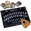 WICCSTAR Wooden black Ouija board game with planchette and detailed