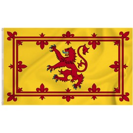 Storm&Lighthouse Lion Rampant Flag Scottish Flag Royal Banner of Scotland Flags 5ft x 3ft with Eyelets